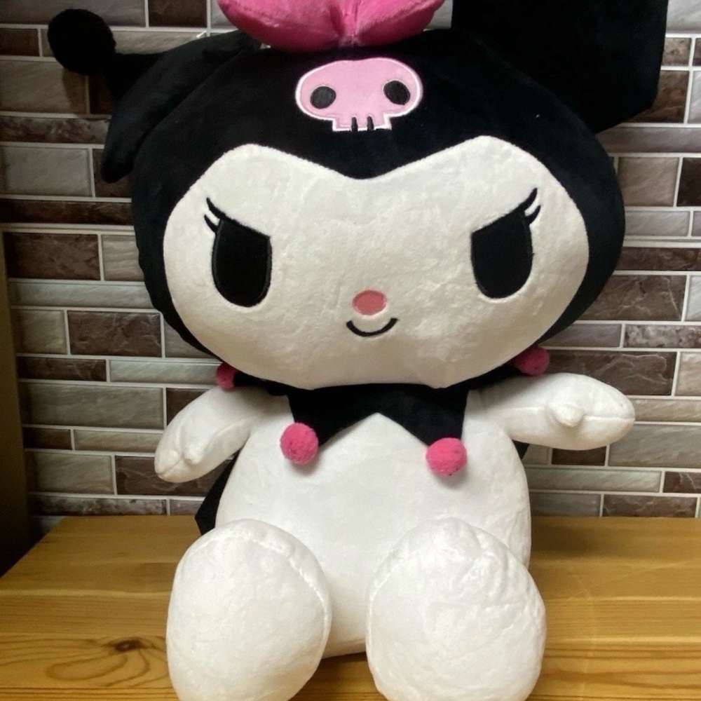AI Accessory Innovations  Sanrio Kuromi 16 Inches Sitting Plush Backpack(New)